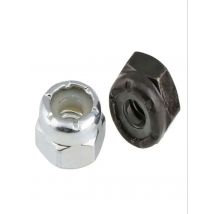 20Pcs Hex Nylon Insert Lock Nut 1/4 5/16 3/8 4#-10# UNC UNF Carbon Steel Zinc Plated Hexagon Self-locking Nuts Nylock Locknut