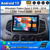 For Mitsubishi Pajero Sport 2 2008 - 2016 L200 Triton 2006 - 2014 Android 15 Car Radio Multimedia Video Player GPS CarPlay