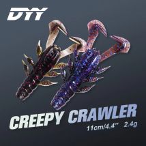 DYY 8,5 cm 8,4 g 6 Stück Craw Lure Soft Shrimp Silikonköder Flipping Jig Trailer Pitching Bait Creature Soft Bait Angelköder