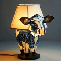 Tier Kuh Tischlampe Kreative Harz Dekorative Lampe Schlafzimmer Ornament