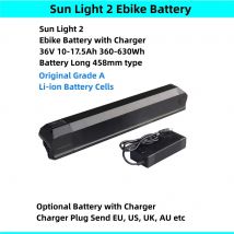 SSE-059 Sunlight 2 Li-Ionen-Ebike-Akku 36 V 10 Ah 10,4 Ah 12,5 Ah 13 Ah 15 Ah 17,5 Ah Sun Light 2