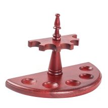 1Pcs Wooden Pipe Stand For 5 Smoking Pipes Pipe Rack Holder Half-round Romanesque Style Tobacco Accessories