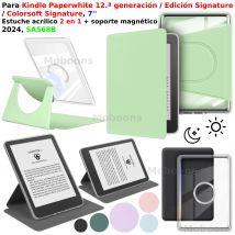 Para Kindle Paperwhite 12a generación Funda Colorsoft Signature Edition 7" 2024 360 °   Soporte desmontable magnético 2 en 1 de rotación SA568B