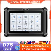 XTOOL D7S V2.0 Kfz-Scanner, bidirektionales OBD2-Diagnosetool, ECU-Codierung, Schlüsselprogrammierer mit 39+ Service, CANFD DOIP FCA