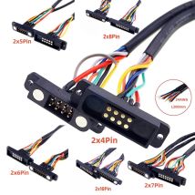 1/3/5 Paar 2A magnetischer Pogo-Pin-Stecker 8 10 12 14 16 20 Positionen Federbelasteter 2,54 mm männlich weiblich DC-Steckdosenkontakt