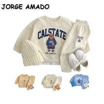 Frühling Herbst Baby Jungen Sets Lange Ärmel Brief Bär Sweatshirts + Hosen Kind Casual Kleidung E3800