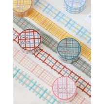 Cute Colorful Grid Decorative Washi Tape Diy Scrapbooking Sticker Label Album Journal Plaid Adhesive Masking Tapes Stationery