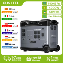 OUKITEL P5000 Pro Centrale Elettrica Portatile 4000W Generatore Solare 5120Wh Lifepo4 Batteria di Backup Domestico di Campeggio Esterna Alimentazione Mobile