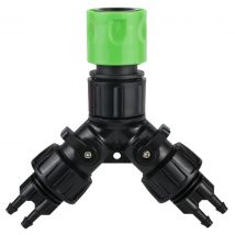 KESLA Tropfbewässerungs-Wasserhahn-Adapter, 4-Wege-Splitter für Garten, 1/4 Zoll Schlauch, automatisches Bewässerungssystem-Set, Bonsai-Topf, Pflanzengewächshaus
