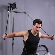 Corda per tricipiti e bicipiti, attacco per tirare verso il basso, attacco per allenamento, peso in palestra, allenamento per i muscoli del torace