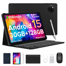 Doogee Tab A9 Pro+ Tablet Pc 11" Android 15 30Gb Ram (6+24) 128Gb Rom 8580Mah Batteria Widevine L1 Supporto Tablet Doppi altoparlanti