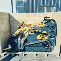 EPA Euro 5, kleine Raupen-/Rad-Frontlader, schnelle Lieferung, Ständer hinter dem Kompaktlader, Dieselmotor, Schneeschaufel, individuell