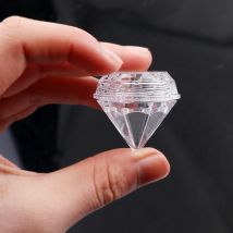 Neue Ankunft 5g Leere lidschatten jar Klare Creme jar Diamant form zubehör nail art Dosen Mini probe jar freies verschiffen