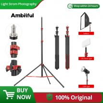 Ambitful GM280 Supporto per luce da 2,8 m Ammortizzazione ad aria incorporata Metallo addensato Carico massimo 10 kg per flash AD600BM AD200 Softbox per luce LED