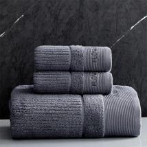 Luxuriöses 100% Baumwoll-Handtuchset Geschenkset Gesichts- + Badetücher Weich und Komfortabel Einfarbig Weiß Grau Hotel Zuhause Waschlappen Dropshipping