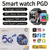 PGD New Android Smart Watch Men GPS 16G/64G ROM Storage HD Dual Camera NFC 2G 4G SIM Card WIFI Wireless Fast Internet Access