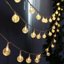 10 m Batterie Power Blase Ball LED Lichterketten Girlande Außen Lampe Hochzeit Lichterkette Weihnachten Ramadan Dekoration 2025
