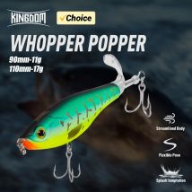 Kingdom Topwater Propeller Pencil Bait Popper Whopper Plopper 90mm 11g 110mm 17g Sztuczne Wobblery do Bass Pike Twarde przynęty