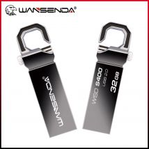 WANSENDA Schlüsselanhänger USB-Flash-Laufwerk 128 GB 64 GB Metall-Stick 32 GB 16 GB 8 GB 4 GB Pendrive Memory Stick Wasserdichter Thumbdrive