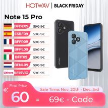 HOTWAV Note 15 Pro Ultra-cienki smartfon 6,6'' Wyświetlacz HD+ Android 14 5160mAh Telefon komórkowy 12(4+8)GB+128GB 13MP Telefon komórkowy