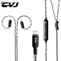 CVJ  CVM Certified Lightning HIFI Cable 200 Core Silver Cable Plated 2 Pin 0.75mm/0.78mm MMCX Connector MFI