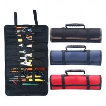 Große Schraubenschlüssel-Roll-Up-Werkzeug-Rolltasche mit 22 Taschen, wasserdichte Canvas-Schraubenschlüssel-Rollen-Organizer-Tasche für Kunsthandwerk und Elektriker