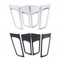 For Hyundai Tucson LHD 2015-2020 Carbon Fiber Color Inner Door Handle Frame Trim Interior Decoration Trim Accessories