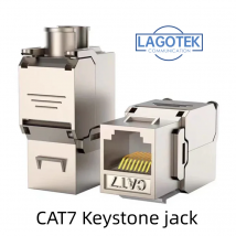 Lagotek Cat7 CAT6A Werkzeugloses STP-geschirmtes Keystone-Klinkenmodul, selbstsichernder CAT6 CAT5E Netzwerkkoppler-Adapter aus Zinklegierung