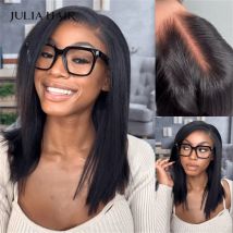 Julia Hair Yaki Straight Gluless Bob Perücke 7x5 Bye Bye Knots Gluless BOb Echthaarperücke Wear and Go Echthaarperücke mit Spitzenfront