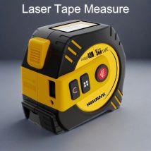 Nohawk Laser-Maßband Hochpräziser 2-in-1 Laser-Entfernungsmesser 5M Maßband Lineal Digitaler Distanzmesser für Designer
