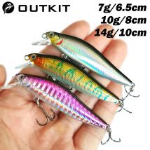 OUTKIT 1 stücke Angeln Locken Minnow 7g10g Sinkende Künstliche Köder 3D Augen Kunststoff Wobbler Tackle Pesca Weit-casting Magnet system