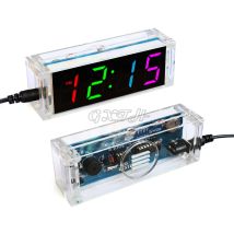 4 in 1 digitale Röhren uhr elektronische DIY-Kit LED-Zeit Temperatur Woche Anzeige Komponente Set Schweiß experiment