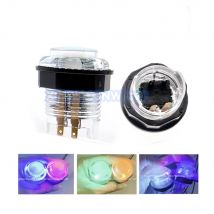 Luci lampeggianti 5V Pulsante trasparente 28mm LED colorato illuminato 33mm rotondo per controller escavatore macchina da gioco arcade