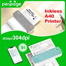 304DPI Peripage Thermodrucker A40 203dpi Tattoo Transferpapier Tintenlos Min Tragbarer A4-Etikettendrucker für den mobilen Dokumentendruck