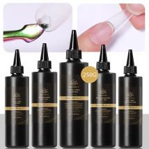 BORN PRETTY-pegamento para uñas súper fuerte, 250g, para puntas de uñas postizas, paquete rellenado, Base de Gel, capa superior mate