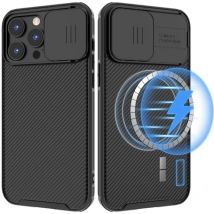Custodia magnetica per iPhone 17 16 16e 15 14 13 12 11 Pro Max Copriobiettivo con protezione per finestra push