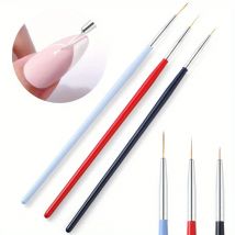 3 Teile/satz Neue Nagel Pinsel Kunst Linie Malerei Stift 3D Tipps DIY Acryl UV Gel Pinsel Zeichnung Design Maniküre Malerei Nagel kunst Werkzeuge