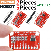 TENSTAR 2 Stück/5 Stück ADS1115 Modul Red Board 16 Bit I2C ADC 4 Kanal mit Pro Gain Verstärker