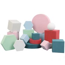 Fotografia di colore solido foto sfondo puntelli schiuma cubo geometrico tiro da tavolo per ornamenti in posa fotografica fondali
