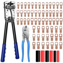 HX-50B 6-50mm² Narzędzie do zaciskania końcówek kablowych akumulatorowych do AWG 10-1/0 Wytrzymałe szczypce do zaciskania końcówek kablowych