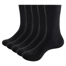 YUEDGE Men Breathable Thin Lightweight Cotton Casual Formal Office Business Dress Socks For Size 37-46 EU(5 Pairs/Pack)