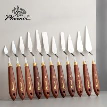 1 STÜCK Künstler-Palettenmesser aus Edelstahl – Holzhand, flexibler Spatel, Malmesser zum Farbmischen, Verbreiten von Leinwandmalerei