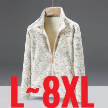 2026 Neue Übergroße Polar Fleece Jacke für Herren Stehkragen Plus Große Größen Sport Golf Kleidung Camping Mantel Herren Frühling Herbst Oberbekleidung 8XL