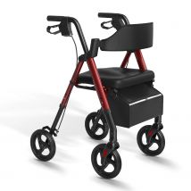MaiDeSiTe Walkers rollator per anziani, camminatore pieghevole con sedile, camminatore rollator con alluminio resistente, ruote grandi da 8" per tutti