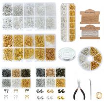 Accessori in lega Set di risultati di gioielli Kit per la creazione di orecchini chiusura a moschettone anelli di salto aperti strumenti di riparazione forniture per la creazione di gioielli fai da te