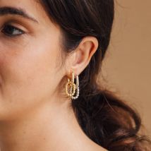 Modische gedrehte Kreis-Doppel-Creolen für Frauen, vergoldet, geometrisch, rund, Mini-Huggie-Ohrring, Statement-Vintage-Schmuck