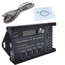 TC420 TC421 WIFI tiempo programable 5 CH salida tira de luz LED controlador, ampliamente utilizado en acuarios, peceras, cultivo de plantas