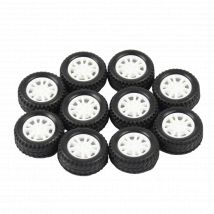 10Pcs 20*8*1.9mm Rubber Hollow Tire Car Wheel Model Wheels DIY Toy Accessory for Car F17678