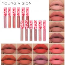 Young Vision 12-Farben-Lipgloss aus mattem Samt, Antihaft-Tasse, nicht verblassen der Lip gloss, flüssiger Lippenstift