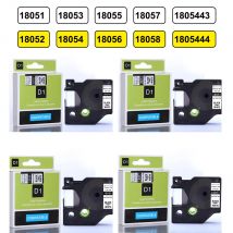 6/9/12/19 mm Klebeband 18051 18052, kompatibel mit Dymo Rhino Schrumpfschlauch 18055 18056 18053 18054 18057 18058 für Rhion 4200 5000 5200